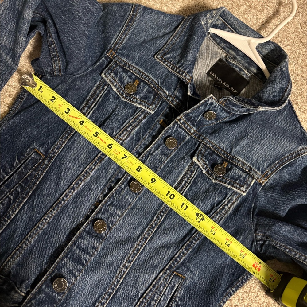 2 pcs Banana Republic Denim Trucker and cropped jackets button up women size XS - Picture 13 of 16